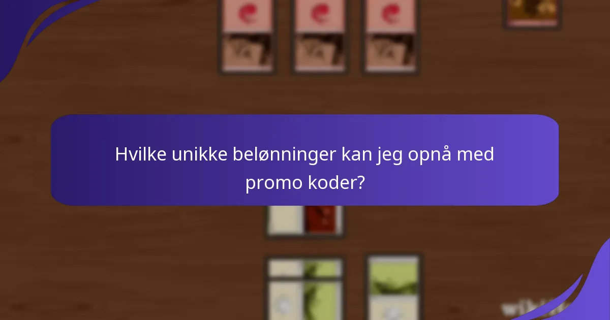 Hvilke unikke belønninger kan jeg opnå med promo koder?